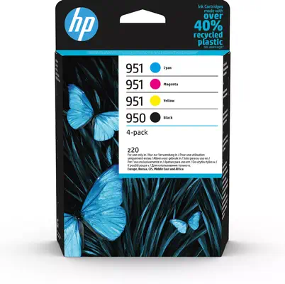 950 Pack de 4 cartouches d'encre noire/HP 951 Pack de 4 cartouches d'encre cyan/magenta/jaune authen - Cartouches d'encre - visuel 1