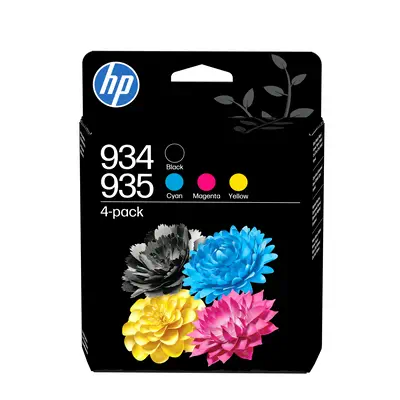 934 Pack de 4 cartouches d'encre noire/HP 935 Pack de 4 cartouches d'encre cyan/magenta/jaune authen - Cartouches d'encre - visuel 1