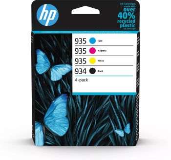 Revendeur officiel Cartouches d'encre HP 934 Black 935 CMY Ink Cartridge 4-Pack