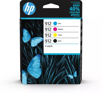 Achat HP 912 Pack de 4 cartouches d'encre Noir/Cyan/Magenta/Jaune authentiques au meilleur prix