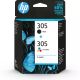 Achat HP 305 2-Pack Tri-color/Black Original Ink Cartridge sur hello RSE - visuel 1