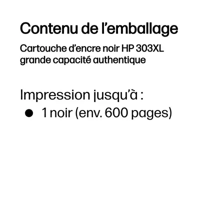 Cartouche d’encre noir HP 303XL grande capacité authentique - Cartouches d'encre - visuel 3
