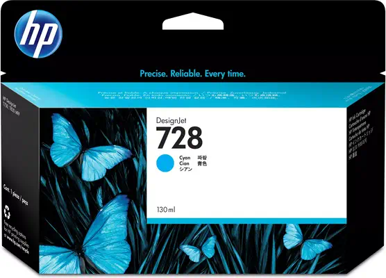 HP 728 cartouche d'encre DesignJet cyan 130 ml - Autres consommables - visuel 1