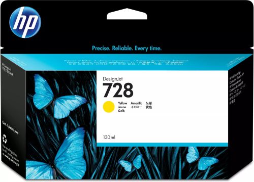 Vente Autres consommables HP 728 original 130-ml Yellow Ink cartridge F9J65A