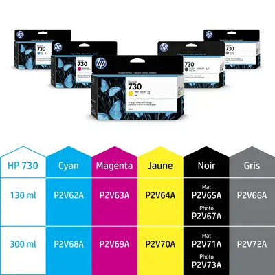Cartouche d’encre HP 730 DesignJet noir photo, 130 ml - Cartouches d'encre - visuel 3