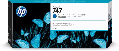 Vente HP 747 300-ml Chromatic Blue Ink Cartridge au meilleur prix