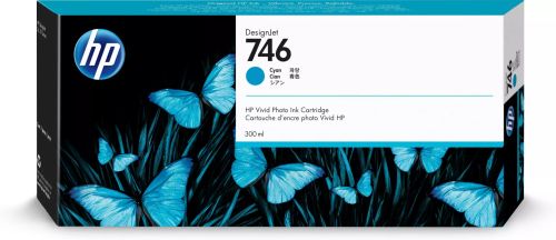 Revendeur officiel HP 746 300-ml Cyan Ink Cartridge