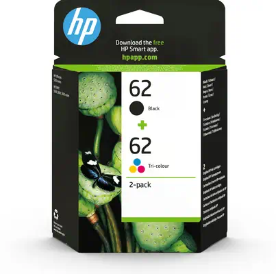 62 pack de 2 cartouches authentiques d'encre noire / trois couleurs - HP - Cartouches d'encre - visuel 9
