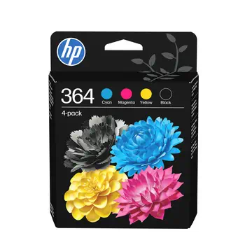 364 pack de 4 cartouches d'encre noir/cyan/magenta/jaune authentiques offre