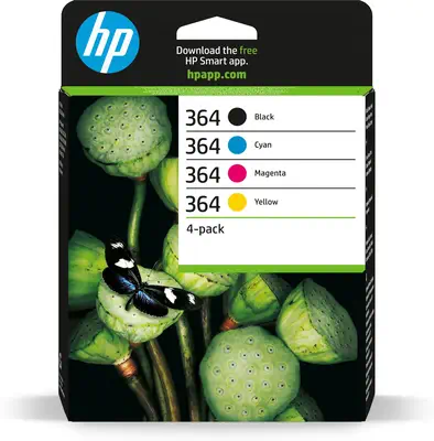 364 pack de 4 cartouches d'encre noir/cyan/magenta/jaune authentiques - HP - Cartouches d'encre - visuel 9