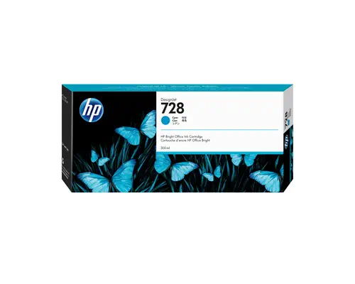 HP 728 DesignJet cartouche d'encre cyan, 300 ml - Cartouches d'encre - visuel 1