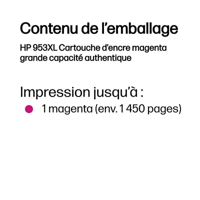 953XL Cartouche d’encre magenta grande capacité authentique - HP - Cartouches d'encre - visuel 3