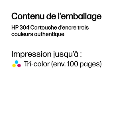 HP 304 Cartouche d’encre trois couleurs authentique - Cartouches d'encre - visuel 3