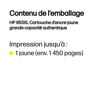 953XL Cartouche d’encre jaune grande capacité authentique - HP - Cartouches d'encre - visuel 3