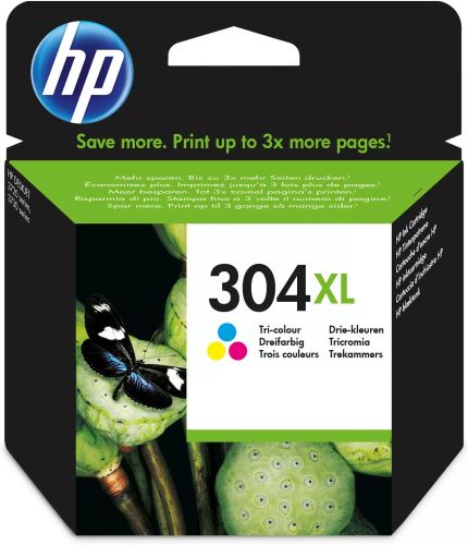Revendeur officiel Cartouches d'encre HP 304XL original Tri-color Ink cartridge N9K07AE UUS