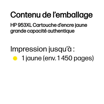 953XL Cartouche d’encre jaune grande capacité authentique - HP - Cartouches d'encre - visuel 3
