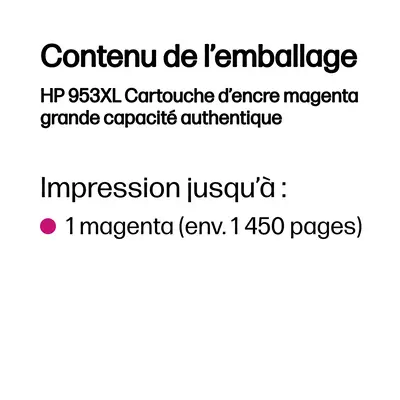 953XL Cartouche d’encre magenta grande capacité authentique - HP - Cartouches d'encre - visuel 3
