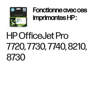 953XL Cartouche d’encre cyan grande capacité authentique - HP - Cartouches d'encre - visuel 2