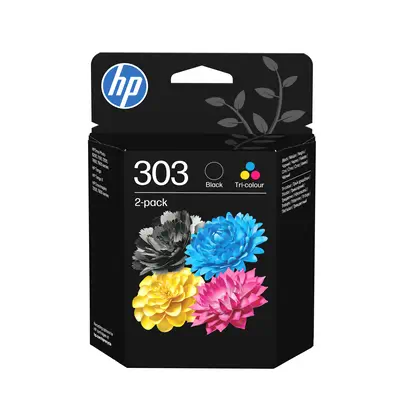 Pack de 2 cartouches authentiques d'encre noire/trois couleurs HP 303 - Toner - visuel 1