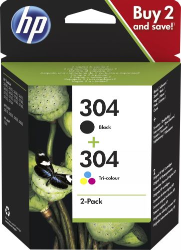 Achat HP 304 2-Pack Black/Tri-color Original Ink Cartridges sur hello RSE