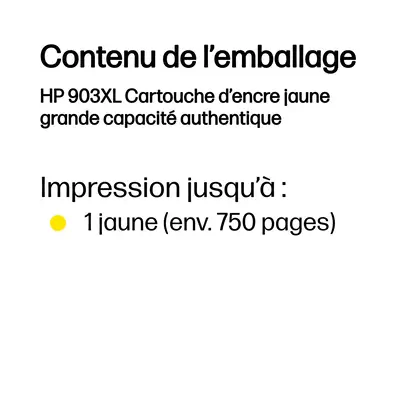 903XL Cartouche d’encre jaune grande capacité authentique - HP - Cartouches d'encre - visuel 2