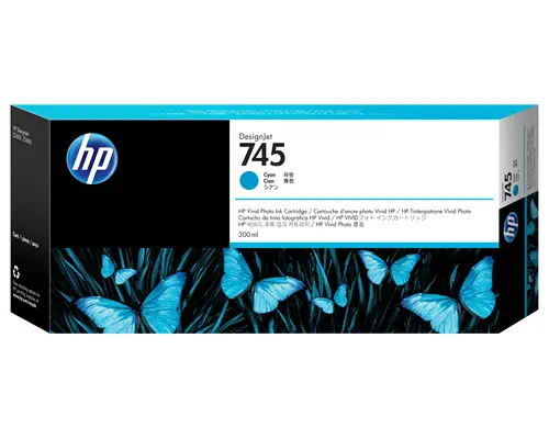 Cartouche d'encre DesignJet HP 745 cyan, 300 ml - Cartouches d'encre - visuel 1