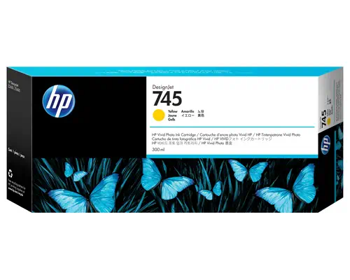 Cartouche d'encre DesignJet HP 745 jaune, 300 ml - Cartouches d'encre - visuel 1