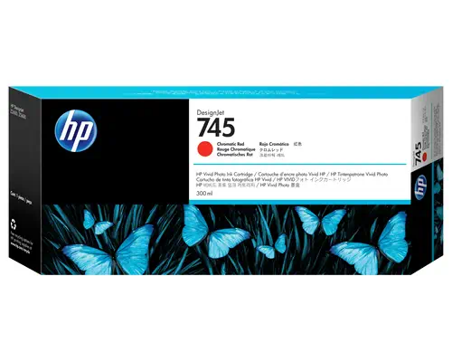 Cartouche d'encre DesignJet HP 745 rouge chromatique, 300 ml - Cartouches d'encre - visuel 1
