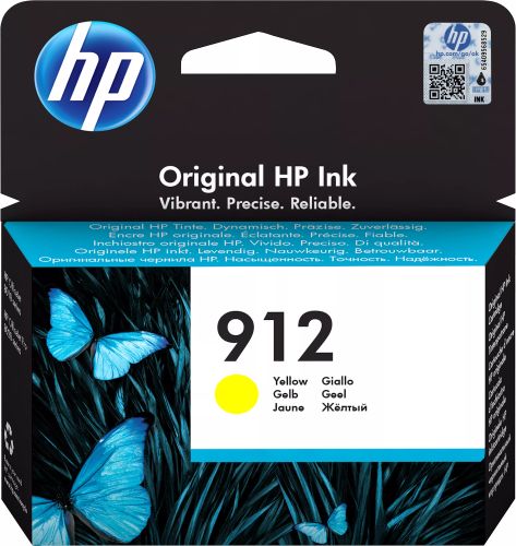 Achat Cartouches d'encre HP 912 Yellow Ink Cartridge