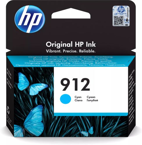 Revendeur officiel Cartouches d'encre HP 912 Cyan Ink Cartridge