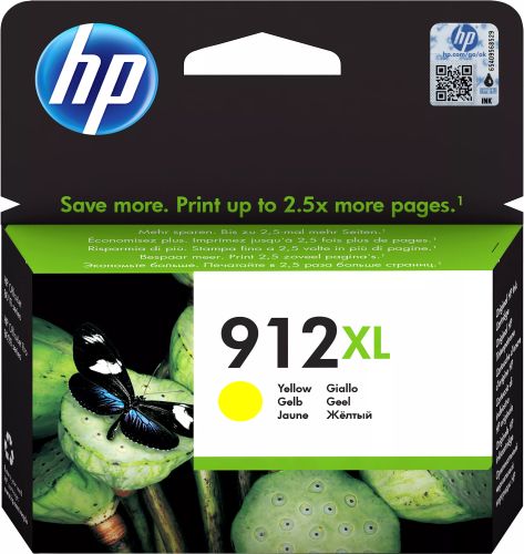 Revendeur officiel Cartouches d'encre HP 912XL High Yield Yellow Ink