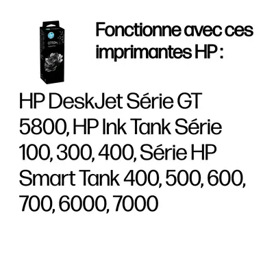 Bouteille d'encre noire HP GT53XL authentique (135 ml) - Cartouches d'encre - visuel 1