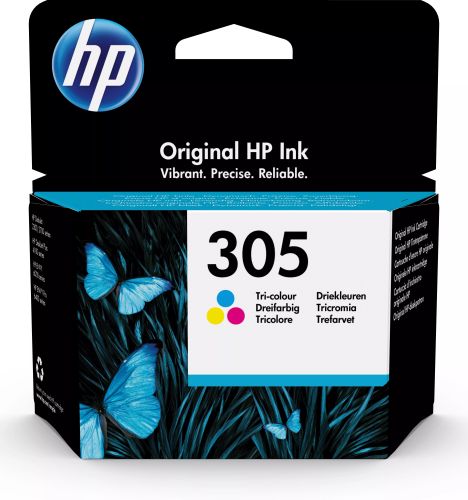 Revendeur officiel HP 305 Tri-color Original Ink Cartridge