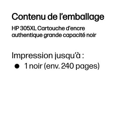 305XL Cartouche d'encre authentique grande capacité noir - HP - Cartouches d'encre - visuel 3