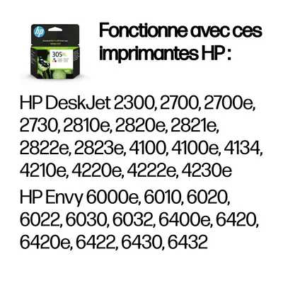 Cartouche d’encre trois couleurs HP 305XL grande capacité authentique - Cartouches d'encre - visuel 1