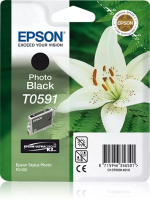 Revendeur officiel Cartouches d'encre EPSON T0591 cartouche d encre photo noir capacité standard