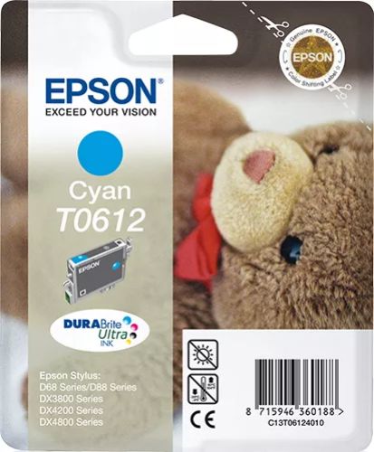 Revendeur officiel EPSON T0612 cartouche d encre cyan capacité standard 8ml 250 pages