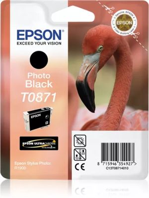 Revendeur officiel Cartouches d'encre EPSON T0871 cartouche d encre photo noir capacité standard 11.4ml