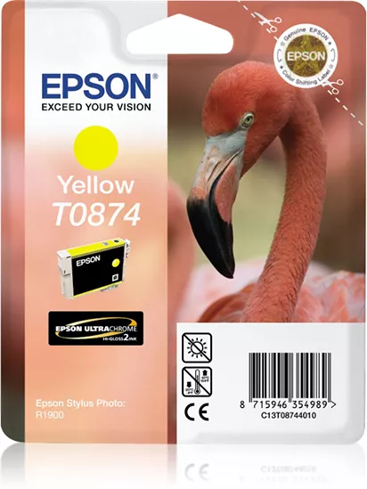 Achat EPSON T0874 cartouche d encre jaune capacité standard 11 au meilleur prix