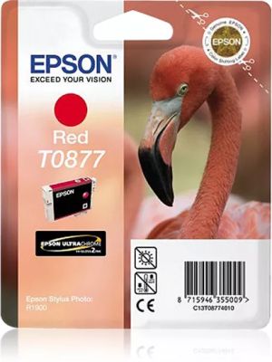 Achat EPSON T0877 cartouche d encre rouge capacité standard 11.4ml 1-pack et autres produits de la marque Epson