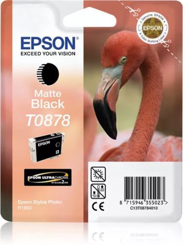 Vente Cartouches d'encre EPSON T0878 cartouche d encre noir mat capacité standard sur hello RSE