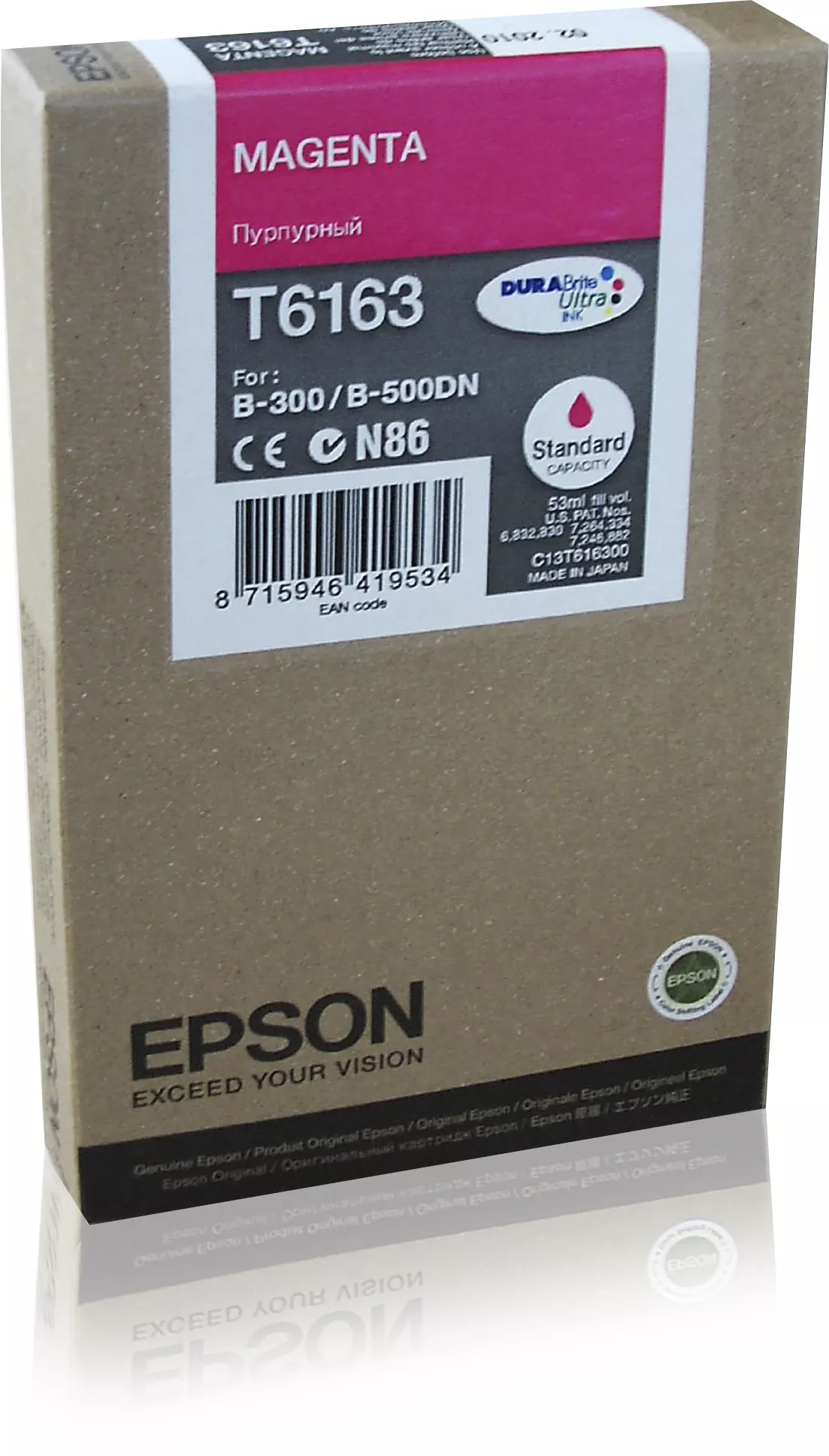 Achat Cartouches d'encre EPSON T6163 cartouche de encre magenta capacité standard