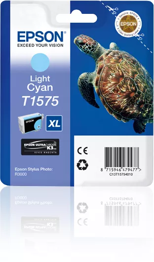 Achat EPSON T1575 cartouche de encre cyan clair capacité au meilleur prix