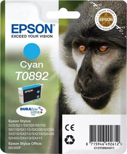 Revendeur officiel EPSON T0892 cartouche d encre cyan faible capacité 3.5ml 1-pack