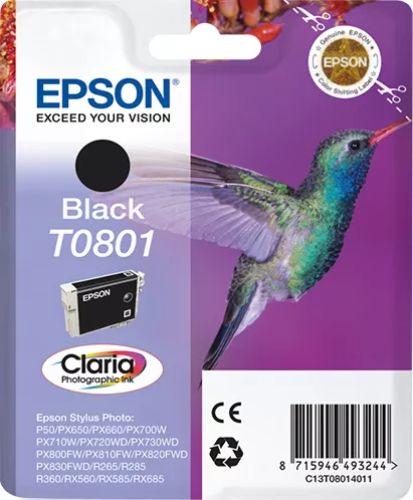 Achat Cartouches d'encre EPSON T0801 cartouche dencre noir capacité standard 7.4ml sur hello RSE