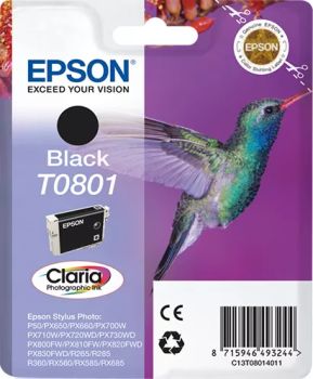 Achat EPSON T0801 cartouche dencre noir capacité standard 7.4ml sur hello RSE
