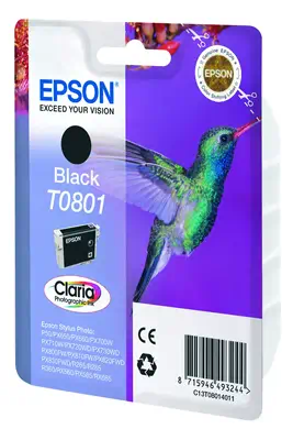 Vente EPSON T0801 cartouche dencre noir capacité standard 7.4ml Epson au meilleur prix - visuel 2