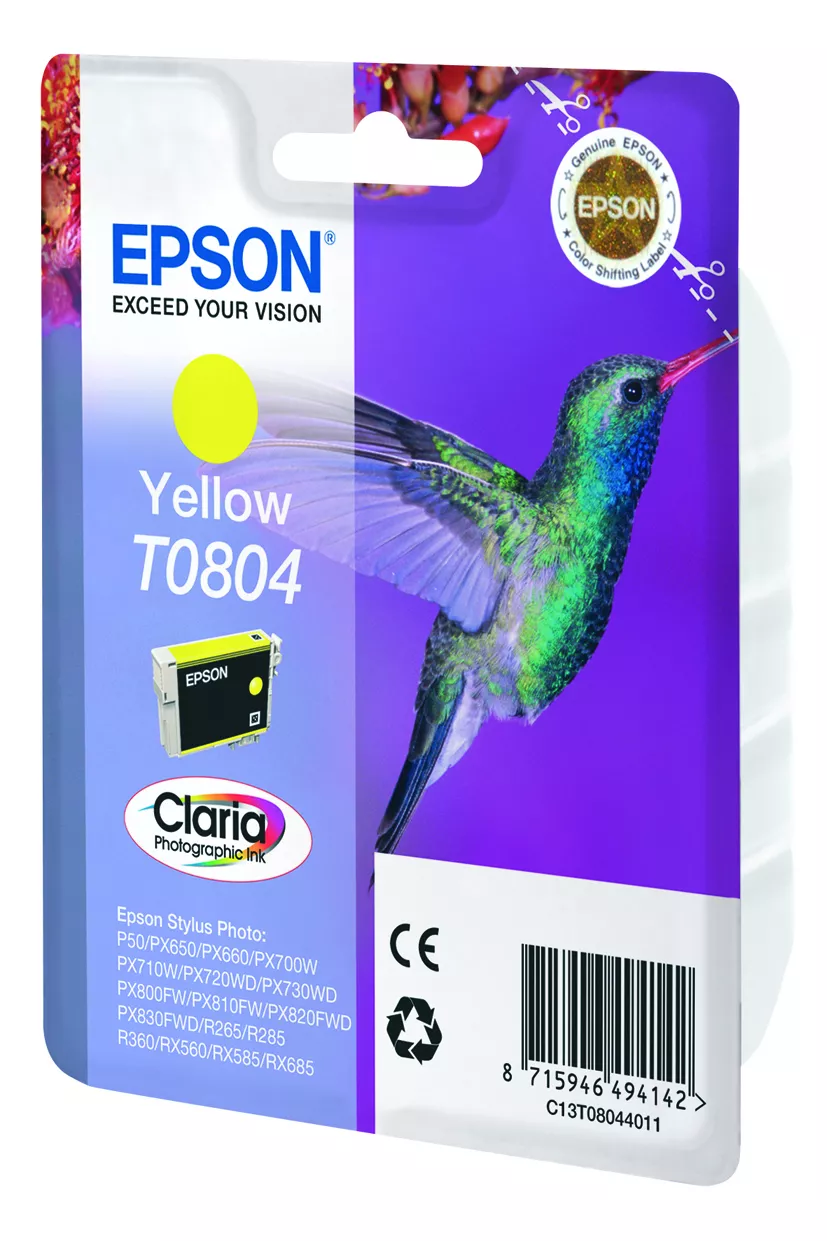 Vente EPSON T0804 cartouche d encre jaune capacité standard Epson au meilleur prix - visuel 2