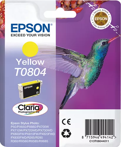 Achat Cartouches d'encre EPSON T0804 cartouche d encre jaune capacité standard 7
