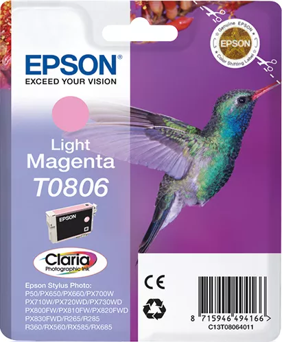Achat EPSON T0806 cartouche d encre magenta clair capacité au meilleur prix